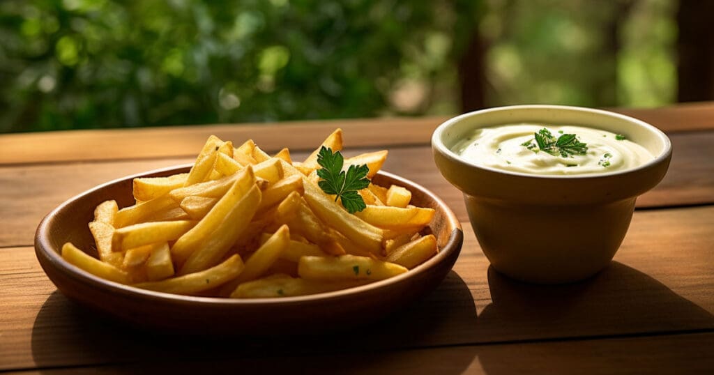 French fries served with Garlic Aioli