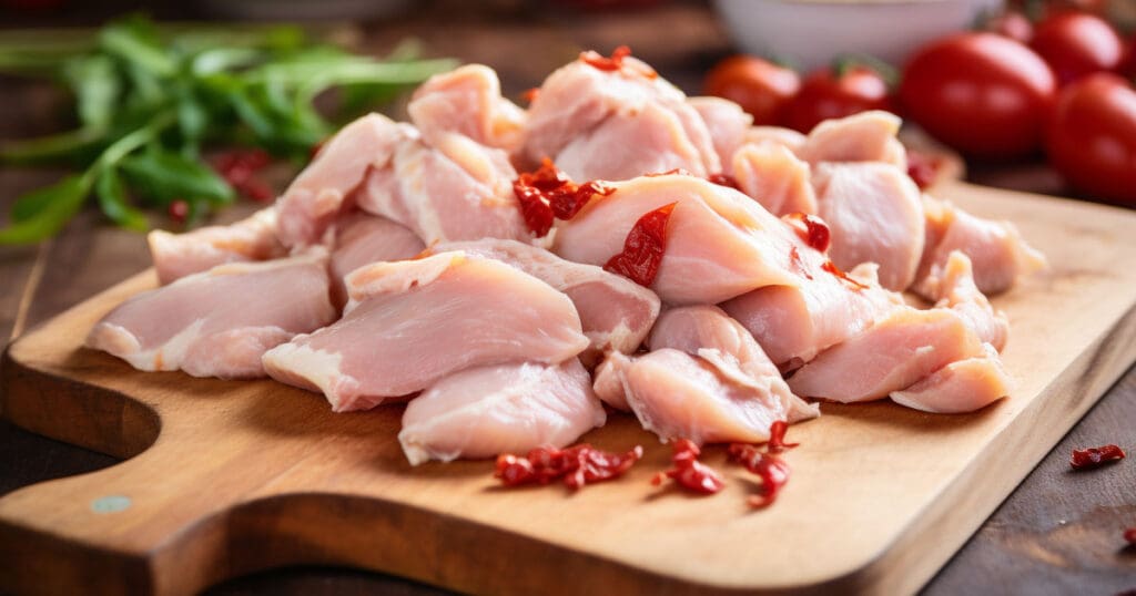 Raw Boneless Chicken With Dried Tomatoes